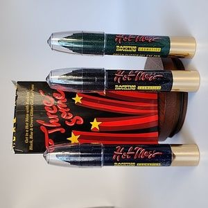 Rockins Cosmetics Hot Mess Threesome Glitter Gel Eye Pens - Black, Green, & Blue